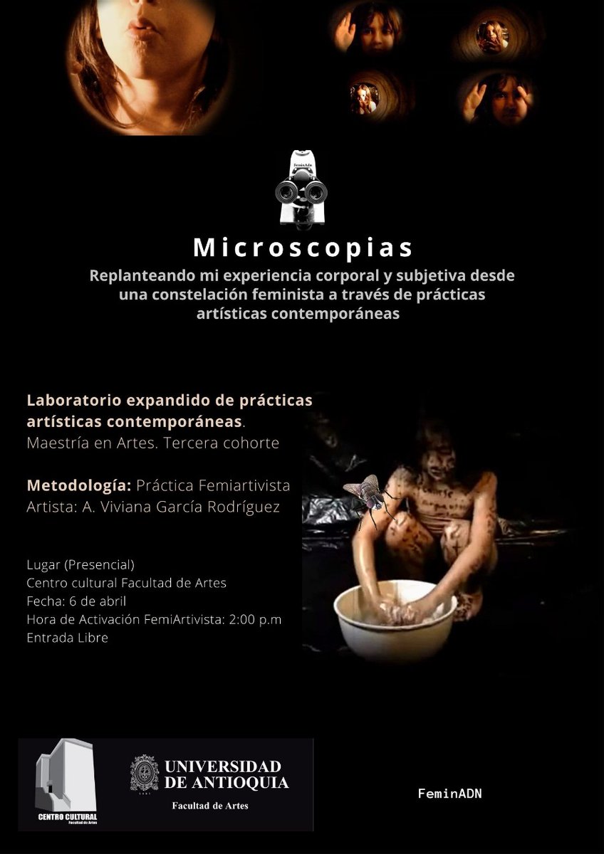 ccultural_artes's tweet photo. MAÑANA | Muestra de arte contemporáneo 

Laboratorio expandido: La maleta microscópica, Maestría en Artes UdeA
Artista: Viviana García Rodríguez
Lugar: Sala Nueva
Modalidad: Presencial 
Horario: 3:00 p.m.
Entrada libre. https://t.co/KMMgj2i36W
