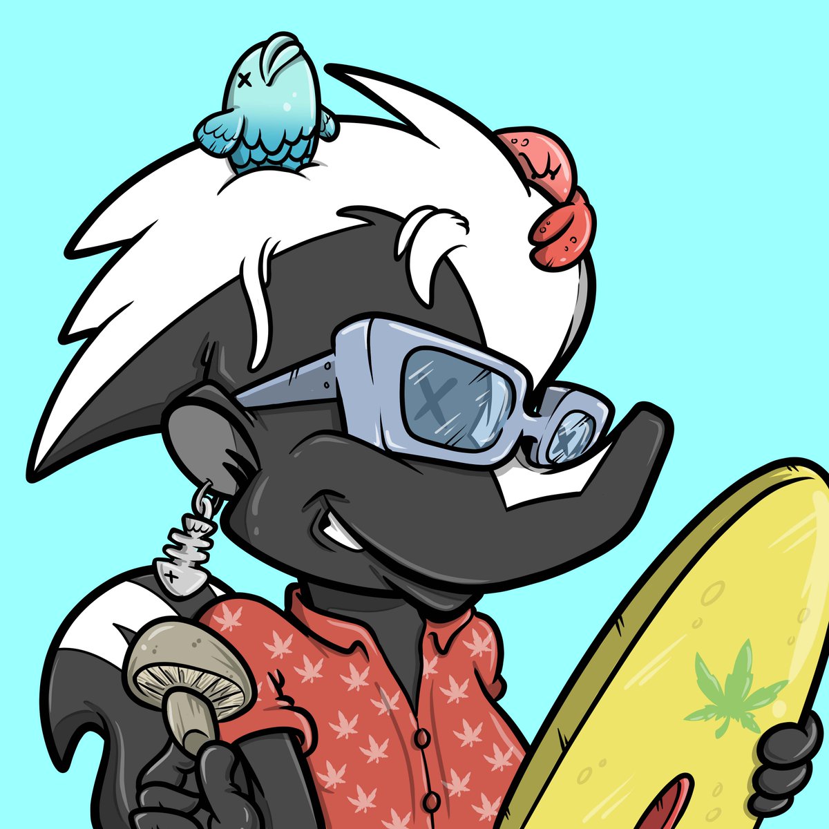 Skunkmagazine's tweet photo. @CryptoK4t @GraffitiKINGS @phase0x @mintsongs #SparkySKUNK ⚡🦨 IS HERE

JOIN THE #SKUNKbrigade 🦨🏆

#NFTart &amp; #WeedLovers 🍃💖🌍

🎯 Check out our #NFTS ⬇️⬇️
➡️https://t.co/zNn1BFlvaT⬅️

#PUFFPUFFPASS #420life #420community #420NFT #420DAO #SKUNKmagazine #GreenRenaissance #upinsmoke
#weedsmokers #cannabiscommunity https://t.co/H6FnkITPiJ