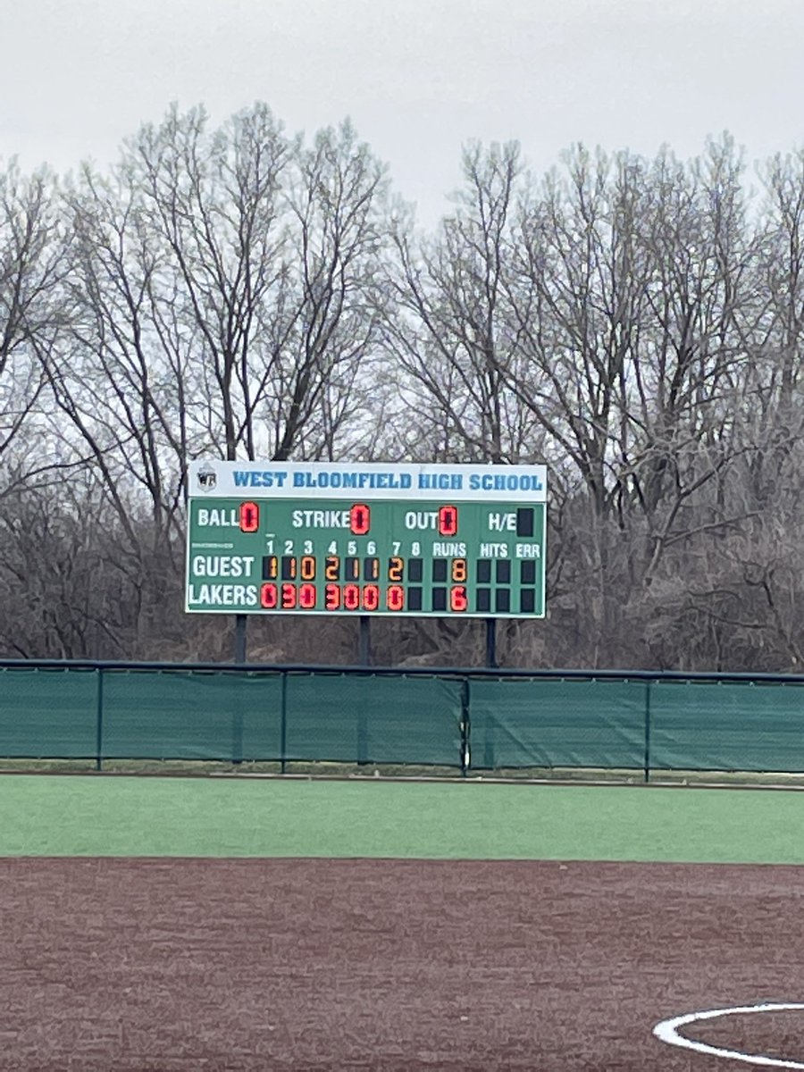 Varsity softball came out with a bang!💥8-6 win over West Bloomfield to start the season strong.