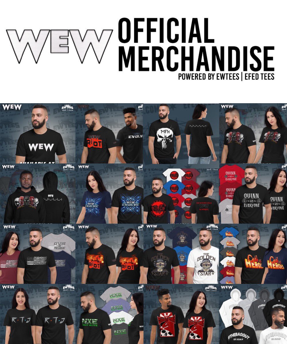 One last thing before our main event tonight!

<a href="/eWrestlingTees/">eWrestlingTees</a> has been a longtime sponsor with World Elite Wrestling with their epic designs for efed wrestlers, tag teams, and brands!

Give them a follow and check out their merch in their shop! 🤘🏼