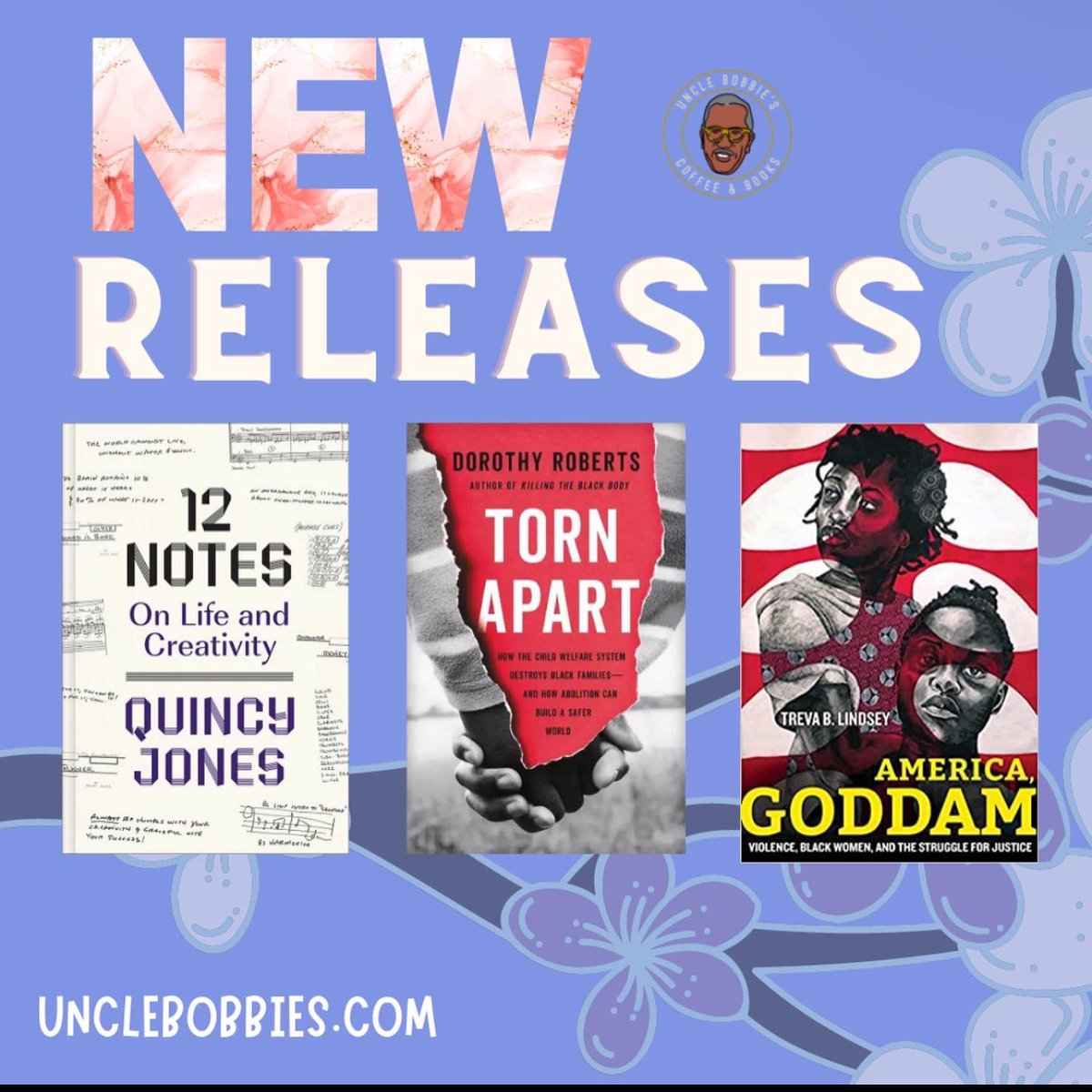 UncleBobbies's tweet photo. Spring ain’t springin’ yet, but we’re SPRUNG on these new releases already though! 🌺🌿📔
#UncleBobbies #WeStillHere #CoolPeopleDopeBooksGreatCoffee #UBNewReleases
#NewReleasesThisWeek #Bookstagram #ShelfConfidence #pubday https://t.co/DH0mMvl9MK