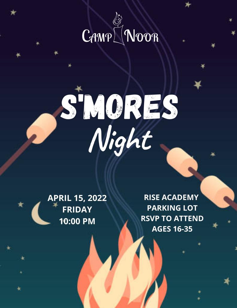 campnoor1's tweet photo. Salam Alaikum everyone! 
Ramadan Mubarak, we hope you all are doing well. We are excited to be hosting another S’mores night this Ramadan which will be on April 15th. InshaAllah if you are interested please sign up via the link in our bio! JazakhAllah Khair https://t.co/gYxztUcBek