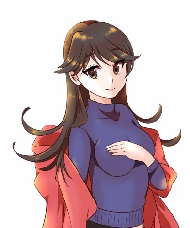 こちらキャラデザのボツ案髪型が!この子は後で髪を短く切ることになりました! 