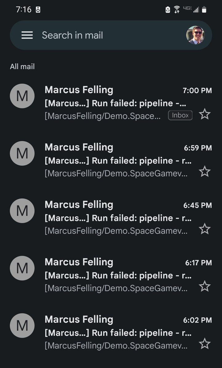 This is how you know it's been a productive day...

#githubactions #failfast