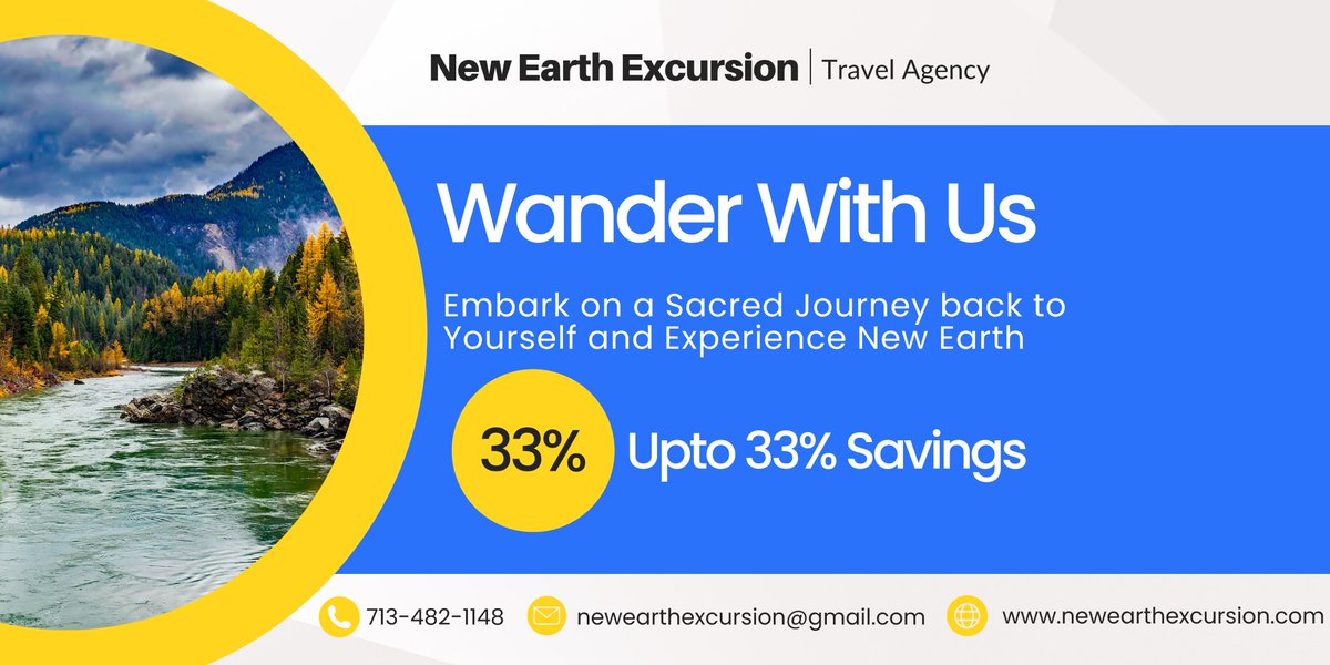 ExcursionNew's tweet image. We have some sacred journeys as well as out-of-this-world excursions in the works. 

Are there any places that you are dying to see? Drop it below! 

🌄 @newearthexcursion | New Earth Travel Designer
💻newearthexcursion@gmail.com
⌨️newearthexcursion.com