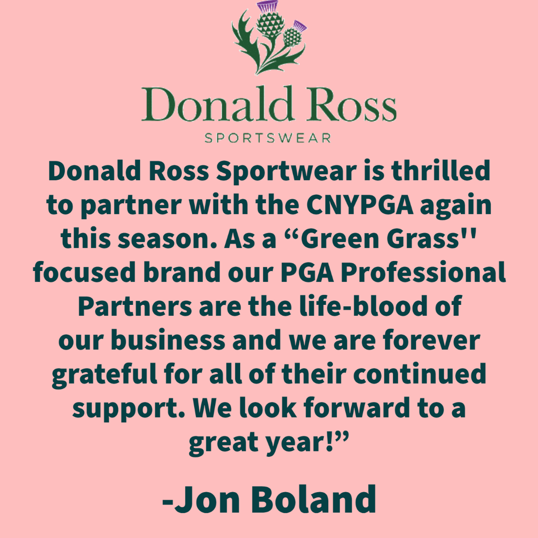 CNYPGA's tweet photo. It's CNY PGA Partners Week! We'd like to recognize M. Lemp Jewelers, Precise Yardage Books, Mizuno, Donald Ross Sportswear.
We're incredibly grateful for all their support and their kind words and thoughtful messages regarding our partnerships.
Thank you!
#CNYPGA #PartnersWeek https://t.co/rCpJMfELfG