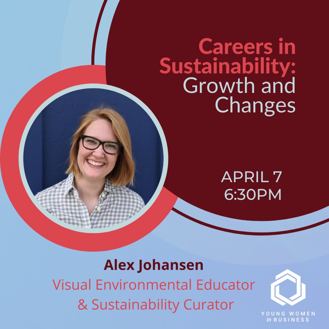 Alex Johansen joins our event "Careers in Sustainability: Growth and Changes" on April 7. 🌱 As a Visual Environmental Educator &amp; Sustainability Curator, Alex has managed program development, exhibit curation &amp; content creation on a range of topics. ✨ bit.ly/3NQlyfK