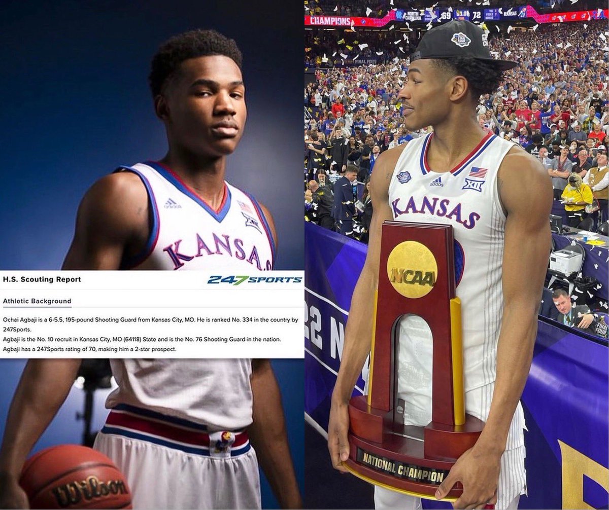 From the 334th ranked recruit to:

-Big 12 Player of the Year
-1st Team All-American
-Final 4 Most Outstanding Player