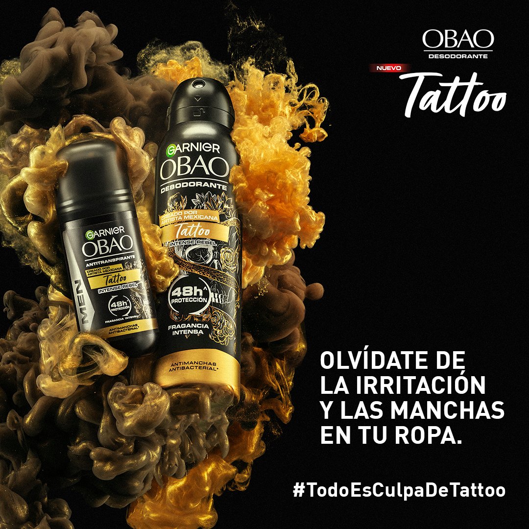 Descubre la nueva fragancia y diseño Co-Creado con una Artista Mexicana de Obao Tattoo 🔥 #GarnierMen #Obao