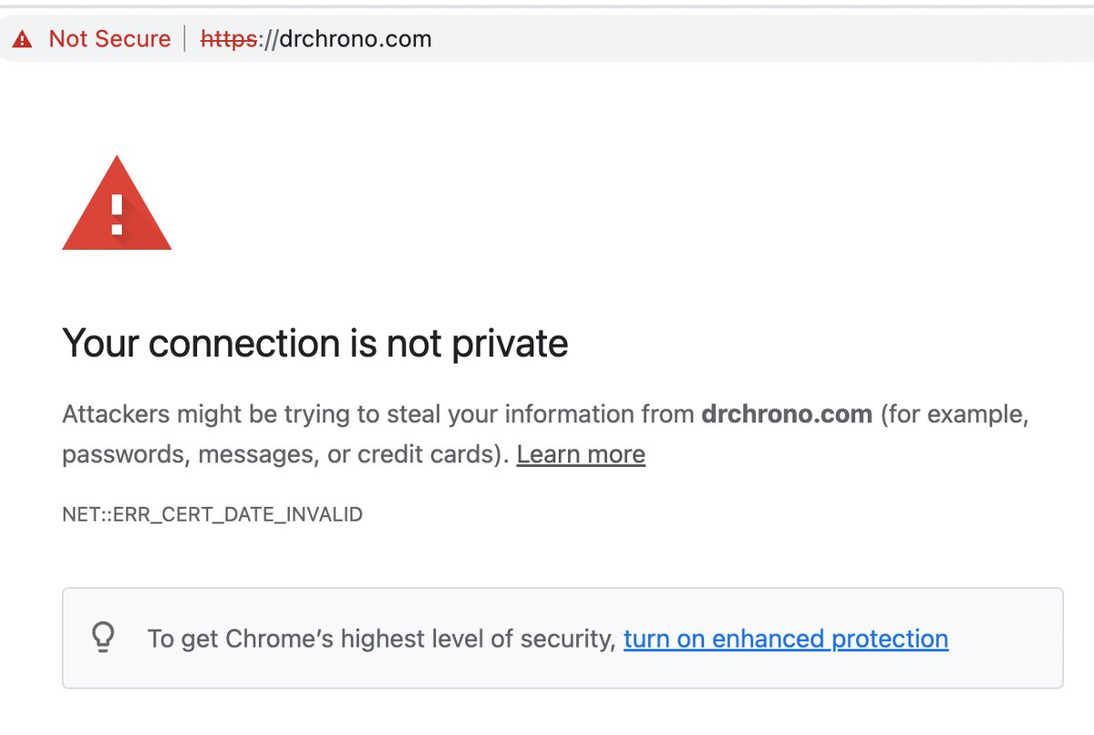 facepaindr's tweet photo. @drchrono I cannot log into my site or your main website. Yet the logs show there are no issues with the site. Help. Thank you. https://t.co/ItNWIVQ6mH