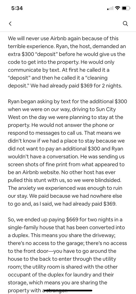 MccullaghMs's tweet photo. Hey @Airbnb @AirbnbHelp  you have a host who is requesting $300 via money apps, is not returning the money and then calls guests “oddballs” “have mental health issues”, and “childish”. Wanted to make you aware that you are losing business and have a host scamming others. https://t.co/AFE5cJKGnW