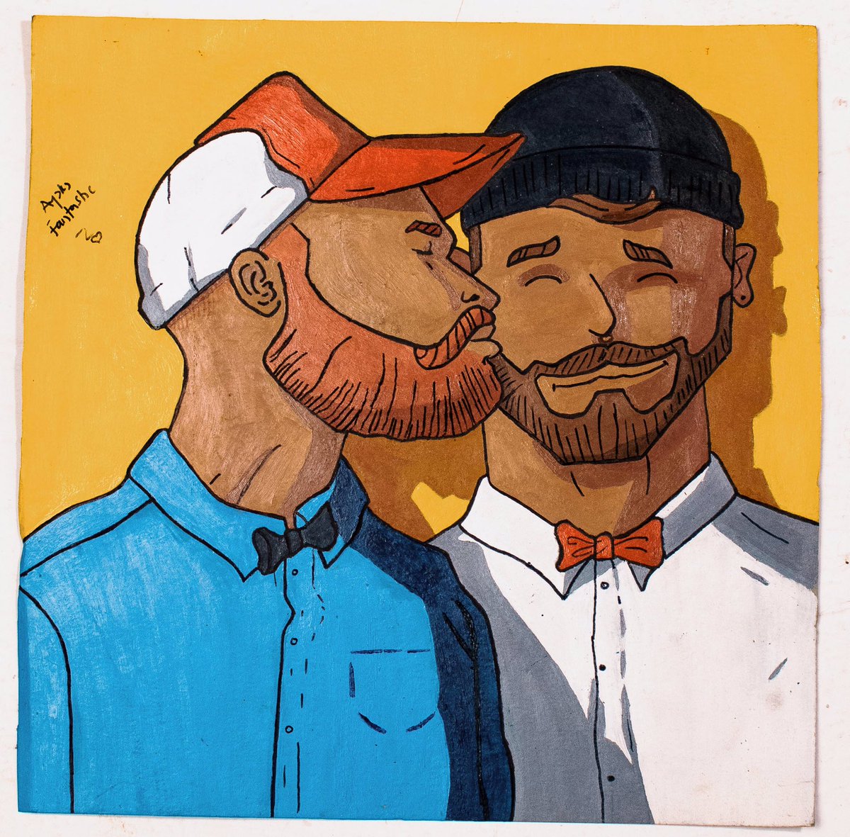 fantastic4real_'s tweet photo. “Some dudes marry dudes. Get over it!”
Acrylic on paper
29.7cm x 29.7cm
🏳️🌈 Merry Gaypril🏳️🌈
If you’re in the closet, this is for you babe. I see you, i feel you, you’re valid, and i love you ❤️
RT to show love 🙏🏿
#colors #colorscollection #lgbt #loveislove #blackgaylove https://t.co/ETXJ204LlY