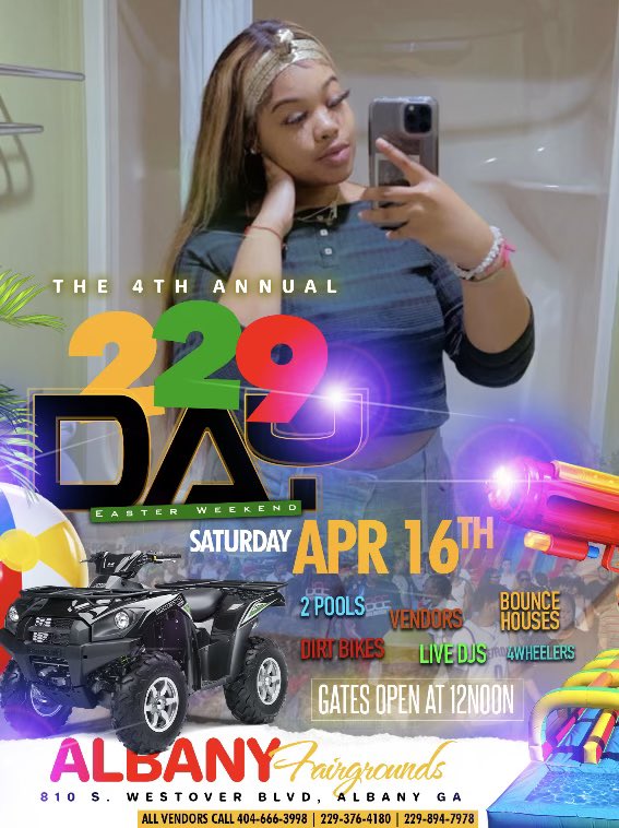 1Kglooo's tweet photo. 🔥🔥🔥April 16TH 4THAnnual #229Day #AlbanyCrush = #229PoolParty + #229BlockParty + #229TailGate + #229FreakNik + 500 Host From All Over!!!! The Biggest Event EVER To Hit Georgia💣💣 OVER 10K PEOPLE EXPECTED‼️‼️
https://t.co/DiWhhwRqkQ
Powered 🔋#DertyWorkENT
@dertyworkceo https://t.co/EOewrpBv1D