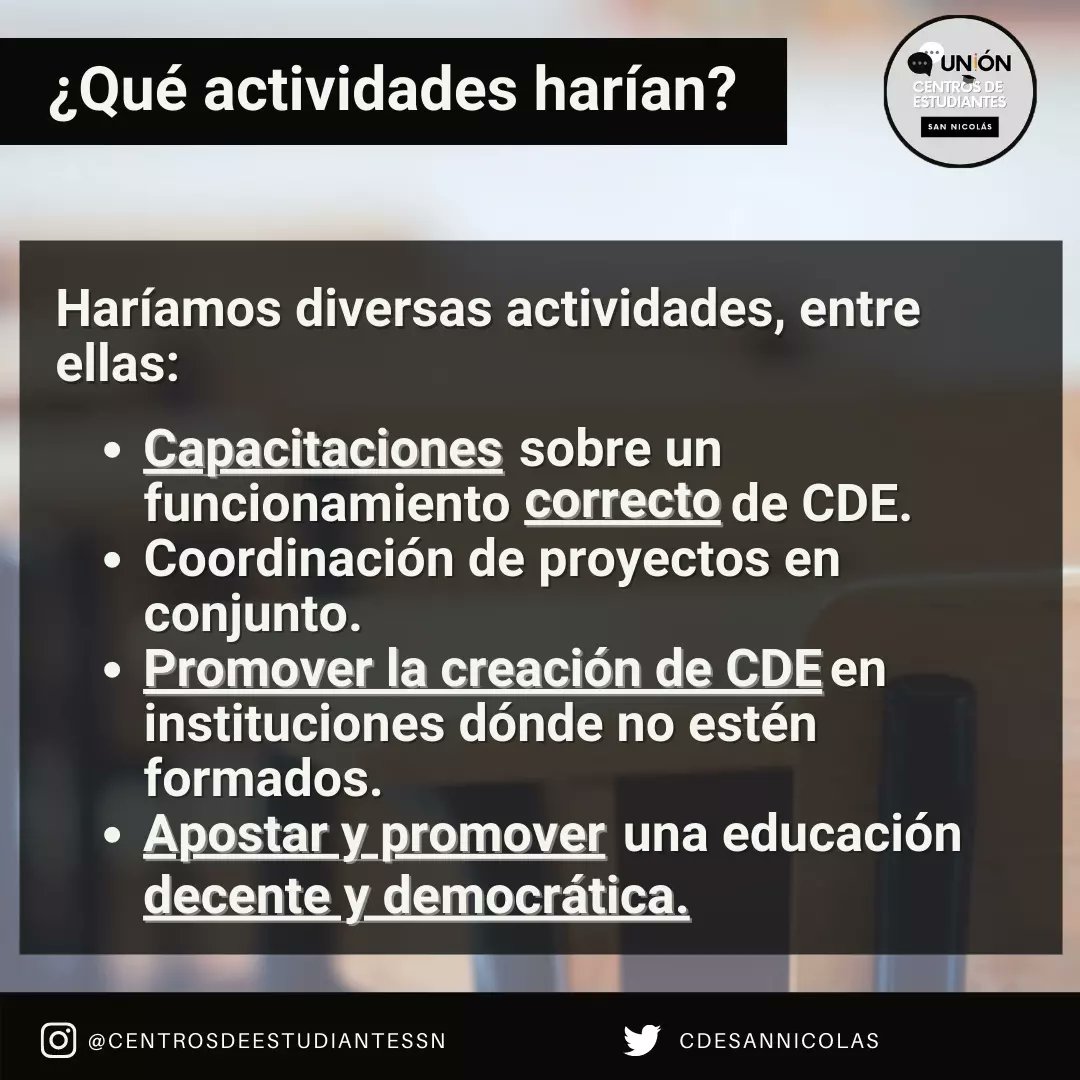 Unión de Centros de Estudiantes San Nicolás. tweet media