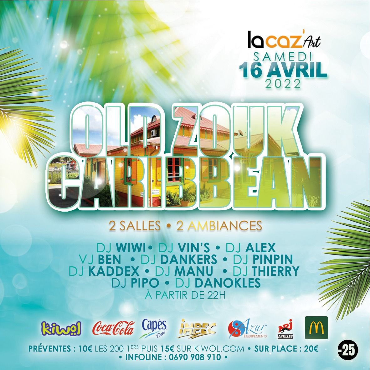 La mythique « OLD ZOUK CARIBBEAN » est de retour avec le plus gros show DJ, d’après COVID 💃🏽 

Un NOM, un LIEU, une LEGENDE…
Rendez-vous le 16 Avril avec l’ambiance d’une époque qui restera inoubliable 🙌🏽

200 TICKETS PROMO 10€ : bit.ly/35Ofxiw

#OZC #16Avril #Lacazart