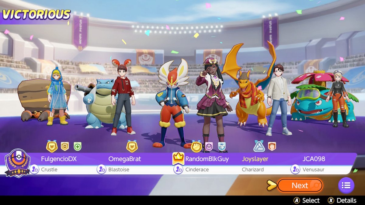 joyslayer127's tweet photo. look ma i made it! #PokemonUNITE #NintendoSwitch https://t.co/SDEhC8rFN5