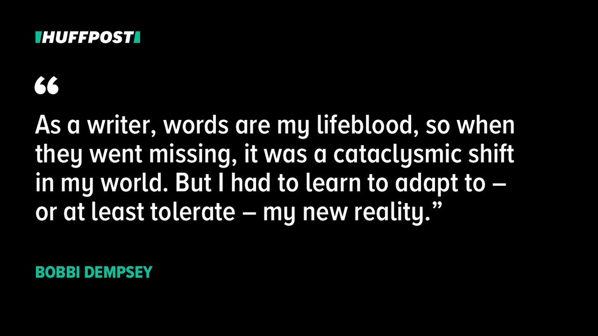 HuffPost's tweet image. &quot;Aphasia is what happens when I struggle to think of words that seem forever stuck on the tip of my tongue, just barely out of reach.&quot; huffpost.com/entry/bruce-wi…
