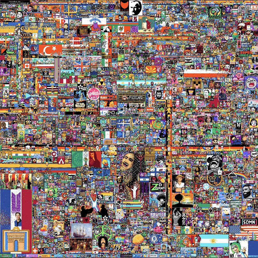 #RedditPlace 5dk da 1 piksel bırakabildiğin bir eseri bütün Dünya ile beraber mi yapmak? Bu mükemmeldi.