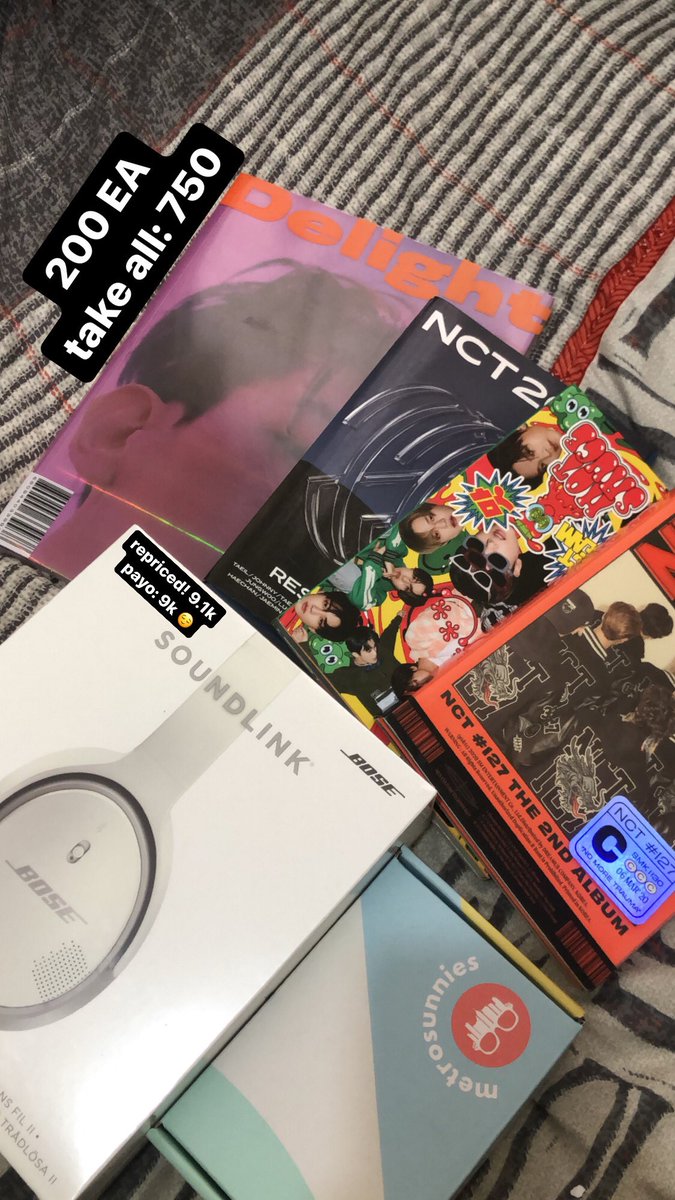 haetune's tweet photo. HELLO!! help rt do much po pls 🥺 
ducluttering and need funds 😌

thread about deets and condition under this tweet. 
bose headphones brandnew. nego price! 

tags : wts lfb ph onhand exo nct hotsauce nct dream nct 2020 bakehyun delight neozone bose headphones resonance https://t.co/IXjpOeecHA