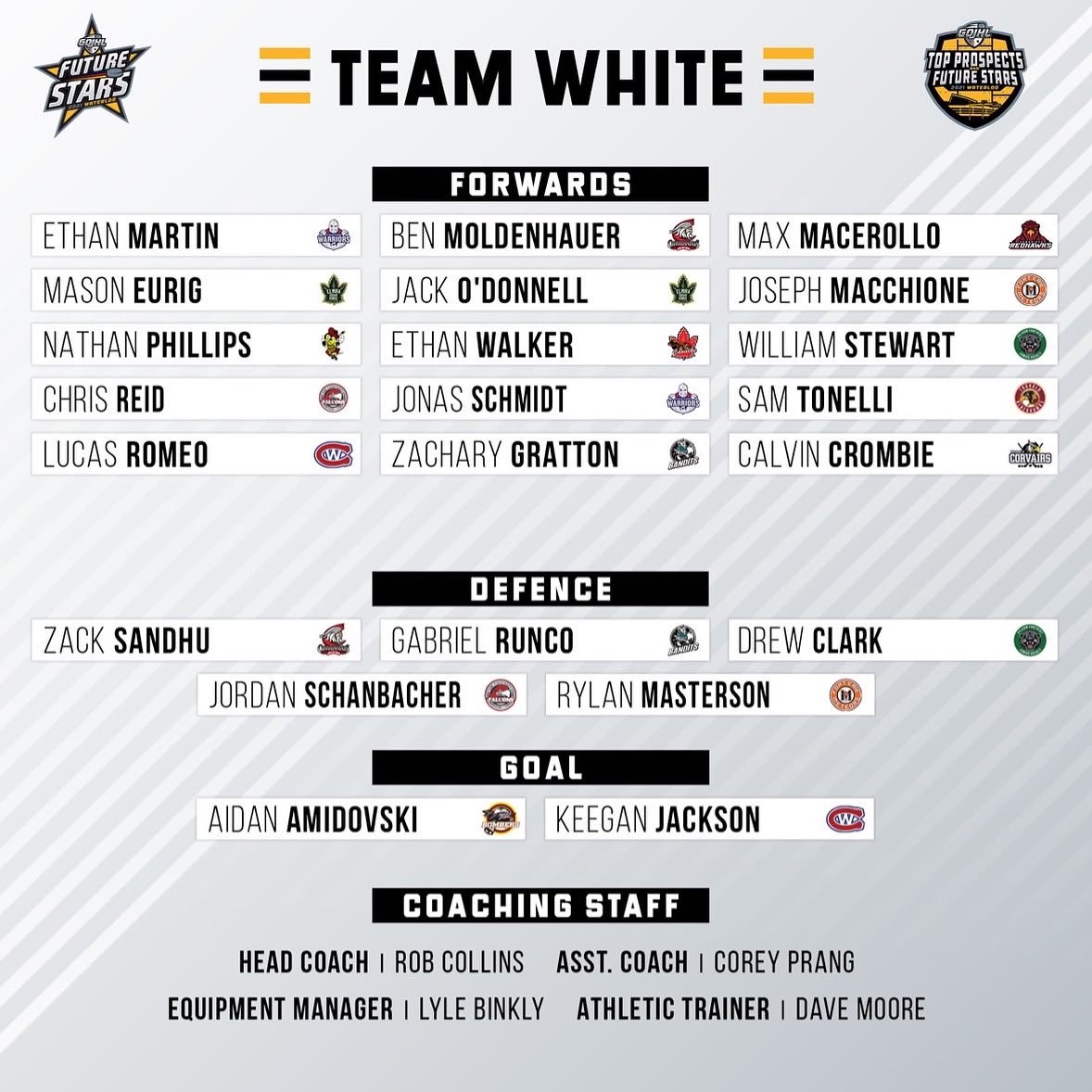 GOHLHockey's tweet photo. As we wrap up the regular season and drop the puck on playoffs, we wanted to take a moment to recognize the Future Stars &amp; Top Prospects in our league.

Congratulations on an impressive season by all.
#GOJHL https://t.co/TeQnsF96q4