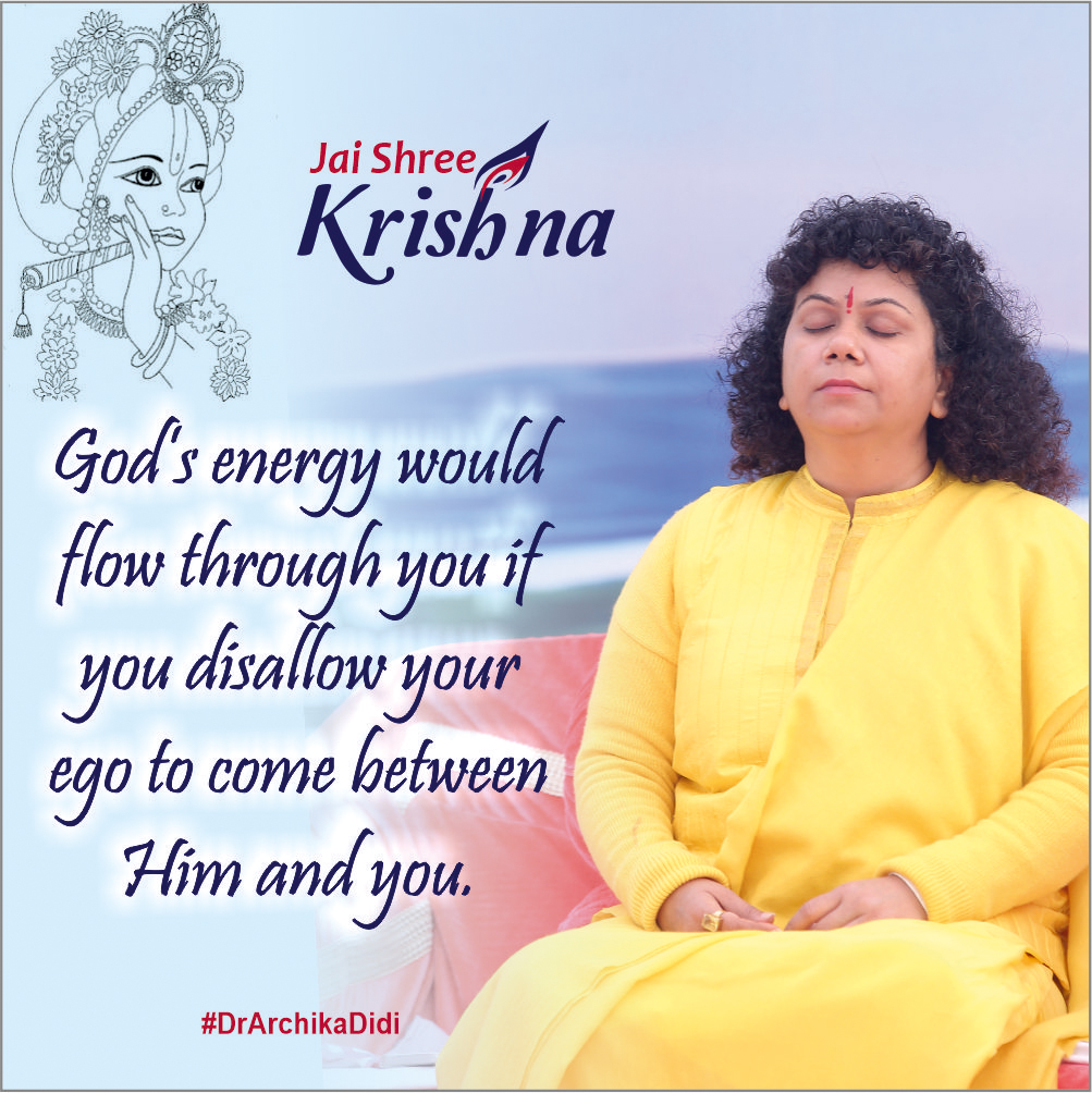 God’s energy would flow through you if you disallow your ego to come between Him and you.

-The #BhagavadGita 

#LordKrishna 

#wednesdaythought #Krishna #quote #quotes #quoteoftheday #AajKaMantra #ThoughtOfTheDay 
#PositiveVibes #GoAutomatic #motivation #motivational #HariOm