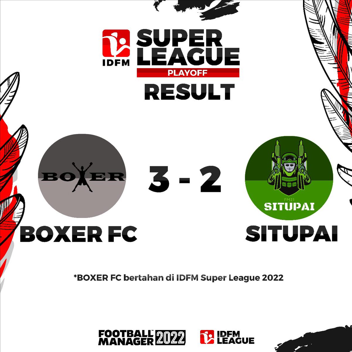 BoxerFc's tweet image. Kami Tetap di Super League!

Setelah 2 musim kita hanya berkutik di papan bawah bahkan hampir degradasi, Musim ini saatnya Bangkit! @IDFMLeague