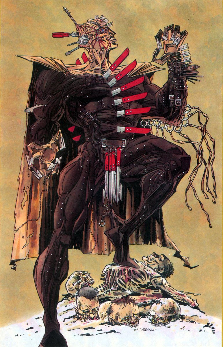 ianmacewan's tweet photo. Pinups from the Hellraiser Poster Book (Epic, 1991): Mike Mignola, Kev O'Neill, Bill Sienkiewicz, Jorge Zaffino https://t.co/A8Pz7p7nD7