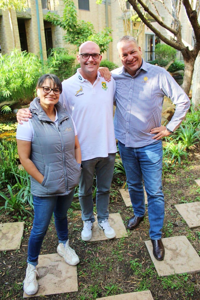 Was great having the #Springbok coach Jacques Nienaber at the #TourvestDM office yesterday. 👌🏉

Martin Wiest, TDM CEO &amp; Illana Pereira, COO of SA Rugby Travel got to catch up with Jacques ahead of the upcoming internationals and the #RWC2023.

#SpringbokCoach #Rugby #Springboks