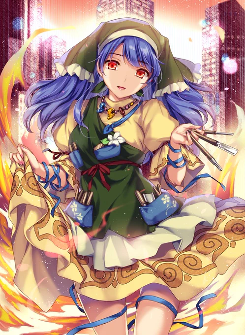 #過去絵を投げて絵を描いた気になろうキャンペーン 

[その12] 2019年の東方(東方鬼形獣)絵。 