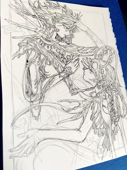 こんなの描いてました
色塗りをどうするか悩み中… 