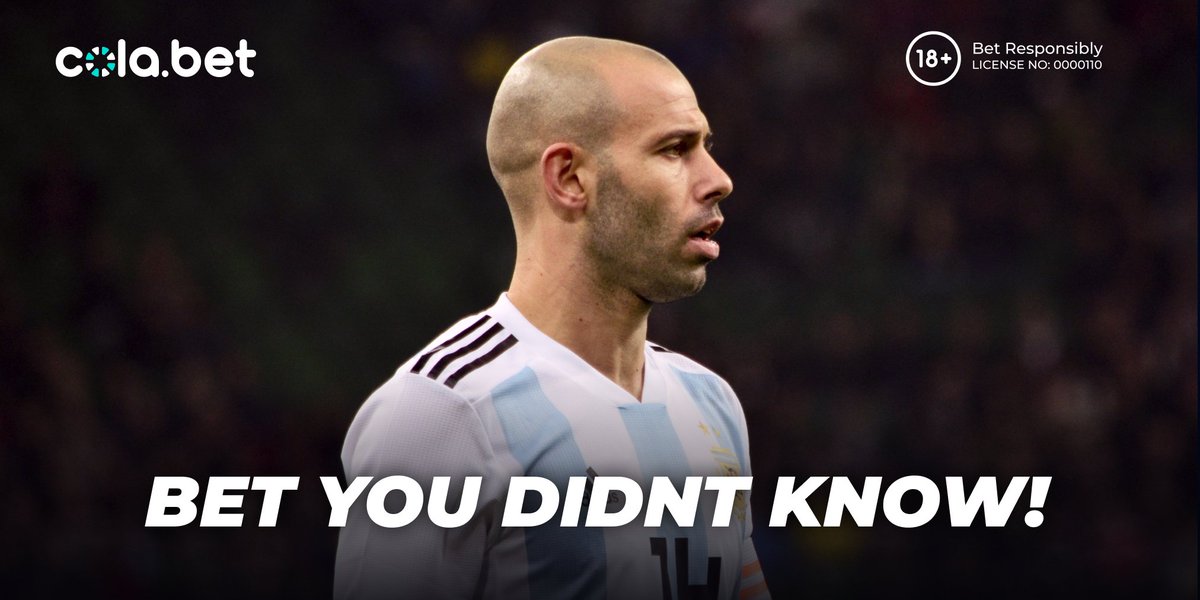 ColaBetZM's tweet photo. Javier Mascherano is the most booked player at the world cup with a total of 7 bookings- 2 in 2006, 2 in 2010, 1 in 2014 and 2 in 2018. #BeInControl #TakeCharge #EnterWorldOfClass #Colabet #Zambia https://t.co/3qslADefMh