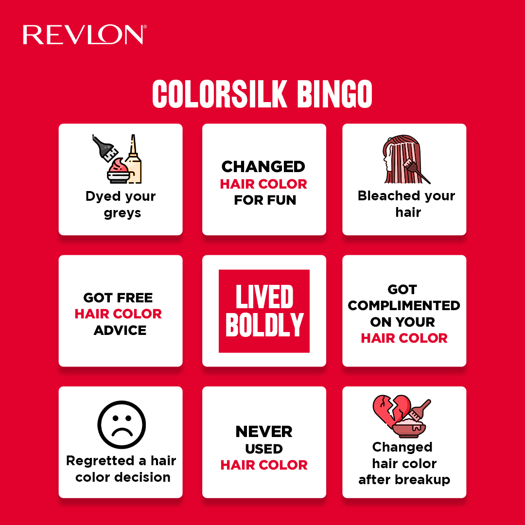 RevlonIndia's tweet photo. Let’s play bingo! Tell us what you have done from the given list , in the comment section below.
Shop from the link in bio.
#Bingo #InstaBingo #Makeup #MakeupLover #Hair #HairLove #HairGoals #Beauty #Beautiful #HealthyHair #InstaHair #HairColorAddict #HairStylist #HairDresser https://t.co/9wQwxVNAei