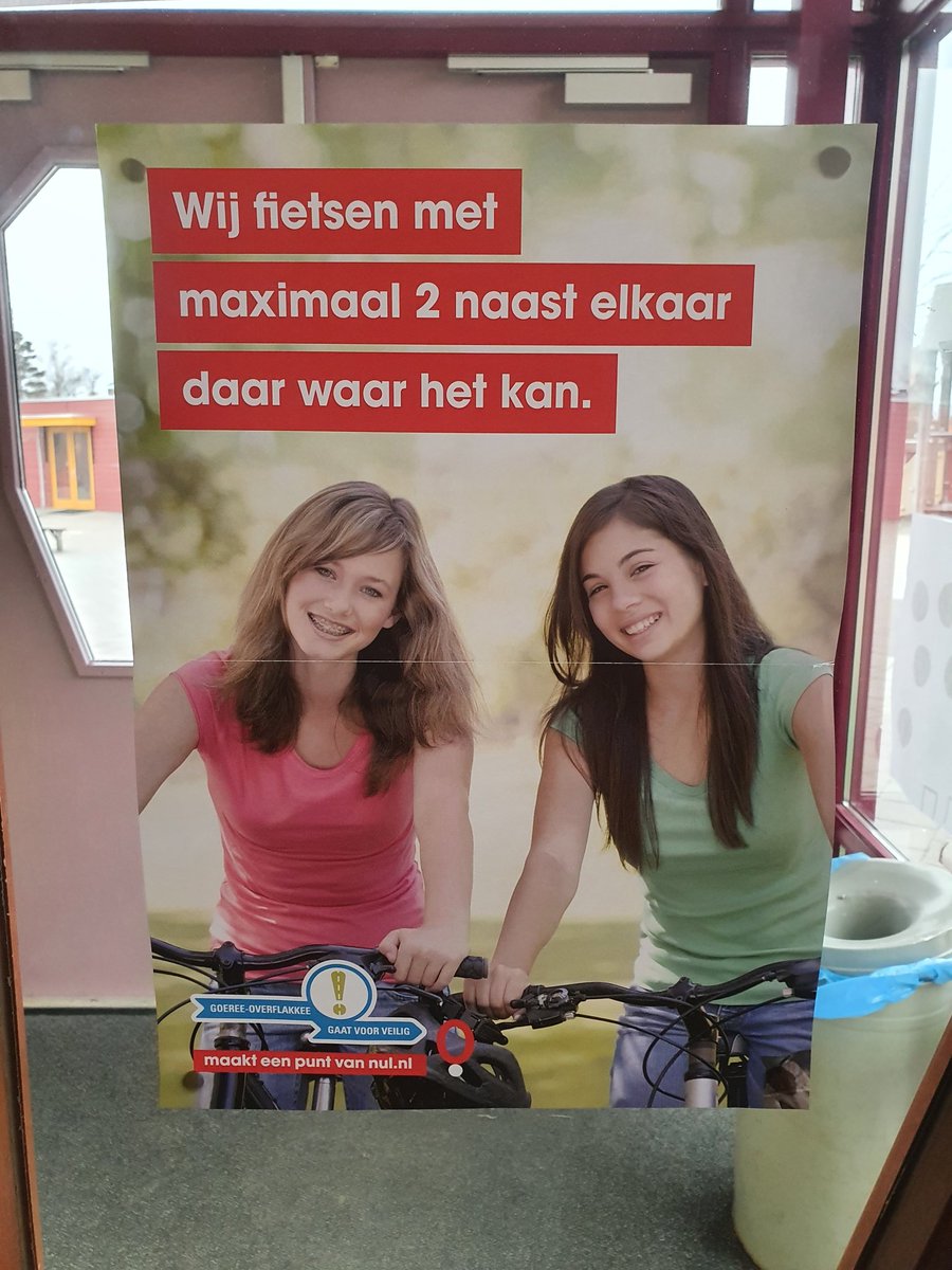 Op de Bosseschool aandacht voor de campagnes #Mono en 'maximaal 2 naast elkaar'
Ook tijdens de praktische fietsles met groep 8 vandaag komt dit in de oefeningen terug.