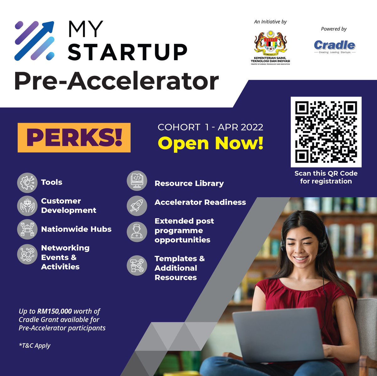 themystartup's tweet photo. Here are some of the perks you will be enjoying throughout the MYStartup Pre-Accelerator!
Register now!
https://t.co/NSU06eBBGH
#cradlefund #MYStartup #startupmalaysia #seedphasestartup #mentorship #capacitybuilding #startupmasterclass #startupprogramme #startupinvestment https://t.co/QdXwfHmxrb