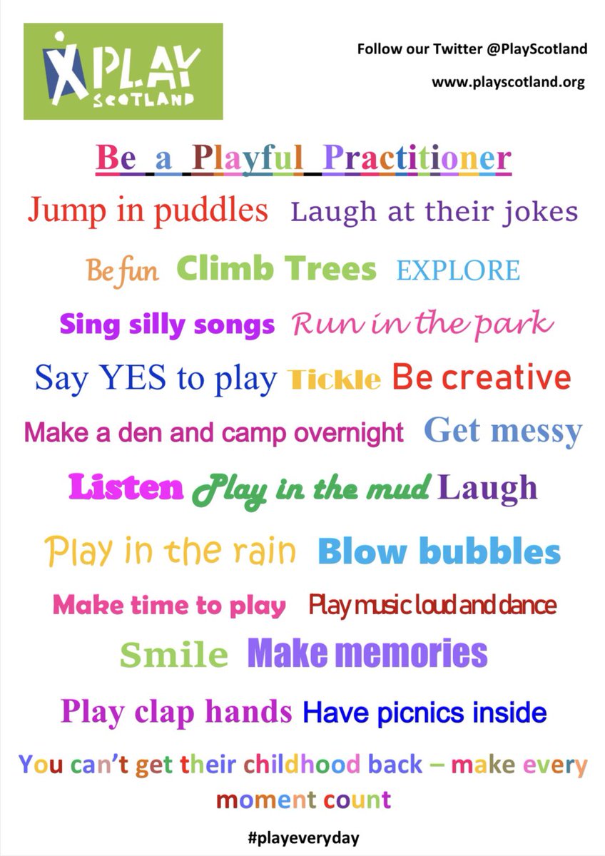 Mrs_McBainEY's tweet photo. “You can’t get back their childhood- make every moment count.” ❤️

Let’s all be playful teachers and practitioners 🌈

Happy Wednesday 🌼 @PlayScotland 

#playeverday https://t.co/PirJdlgJPc