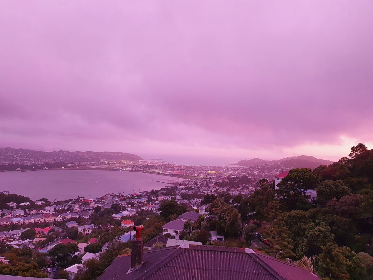 No filter - just natural colours looking over Wellington Airport!!