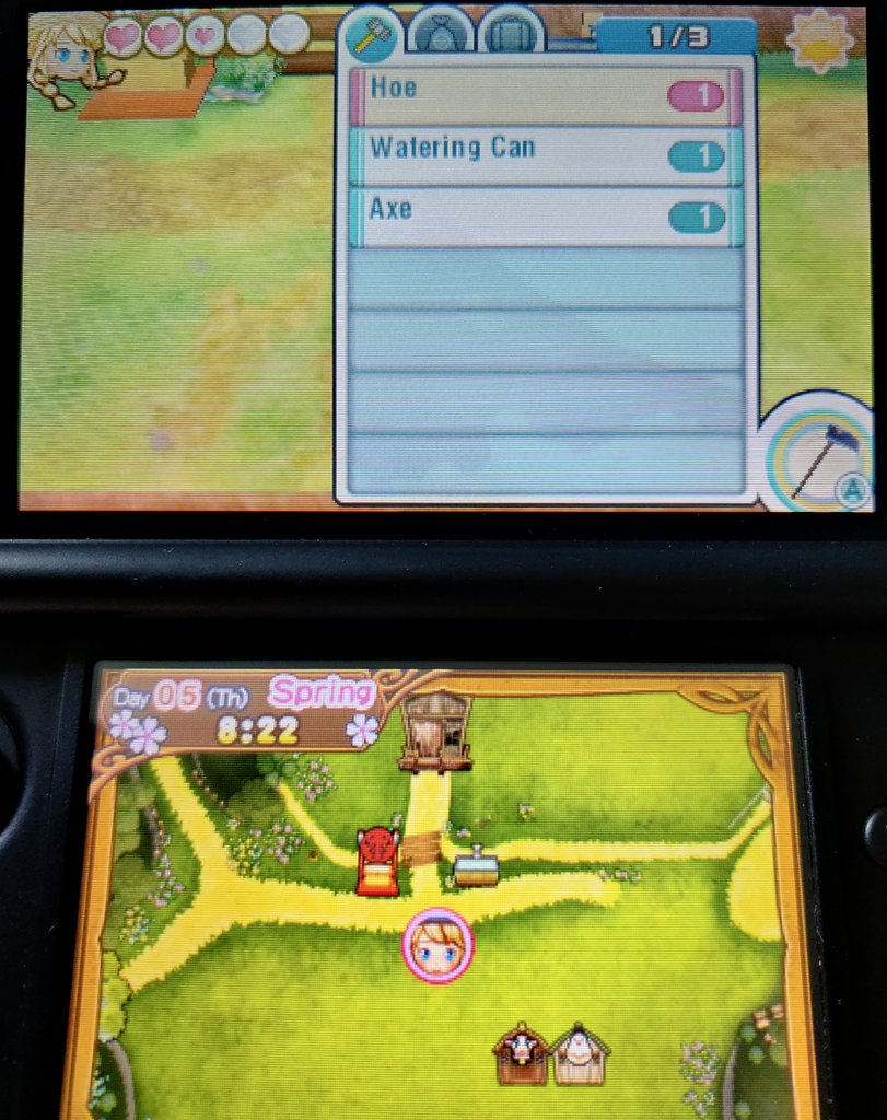 Food4Dogs's tweet photo. #SoSToT
5.
I love the ease of menu access for farming tools, and field jobs are quickly done with one long press of the A button. Slog reduced! 👍
Progress occurs via your ranking with the 3 towns, which means being diligent about all aspects of work and town life. https://t.co/6x3UEOeyzQ