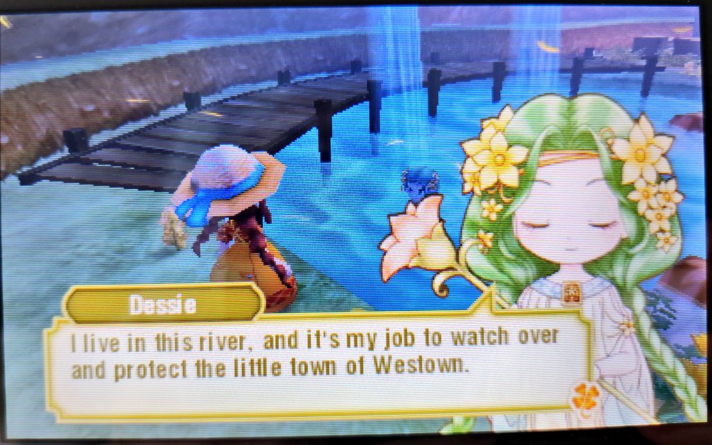 Food4Dogs's tweet photo. #3DS #StoryofSeasons #TrioofTowns #SoSToT
6.
Then, you meet a cute water nymph, and she's tech savvy 😁 and handles wireless play (co-op and online) for exploring islands with friends.
This sounds delightful 😎 - I wonder if the server still operates? 🤔 Likely not .. https://t.co/uyPcx2nVnK