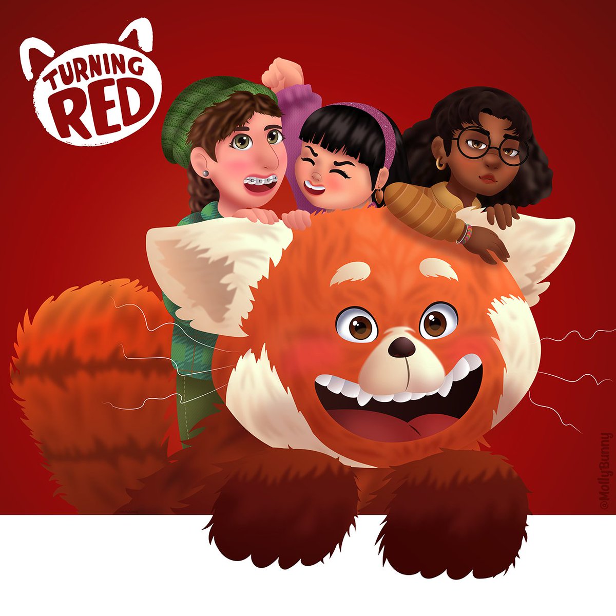 somebunnydrawn's tweet photo. Hola a todos😊✨ Por fin les traigo el fanart prometido de la película “Turning Red”, tarde un poco por el tema del pelaje pero al fin lo pude terminar🥲 Espero les guste y hasta la próxima🤗
 .......🐾 
#red #turningred #4town #4townies #fanart #disney #dibujos #drawings https://t.co/gJIz6lgL3N