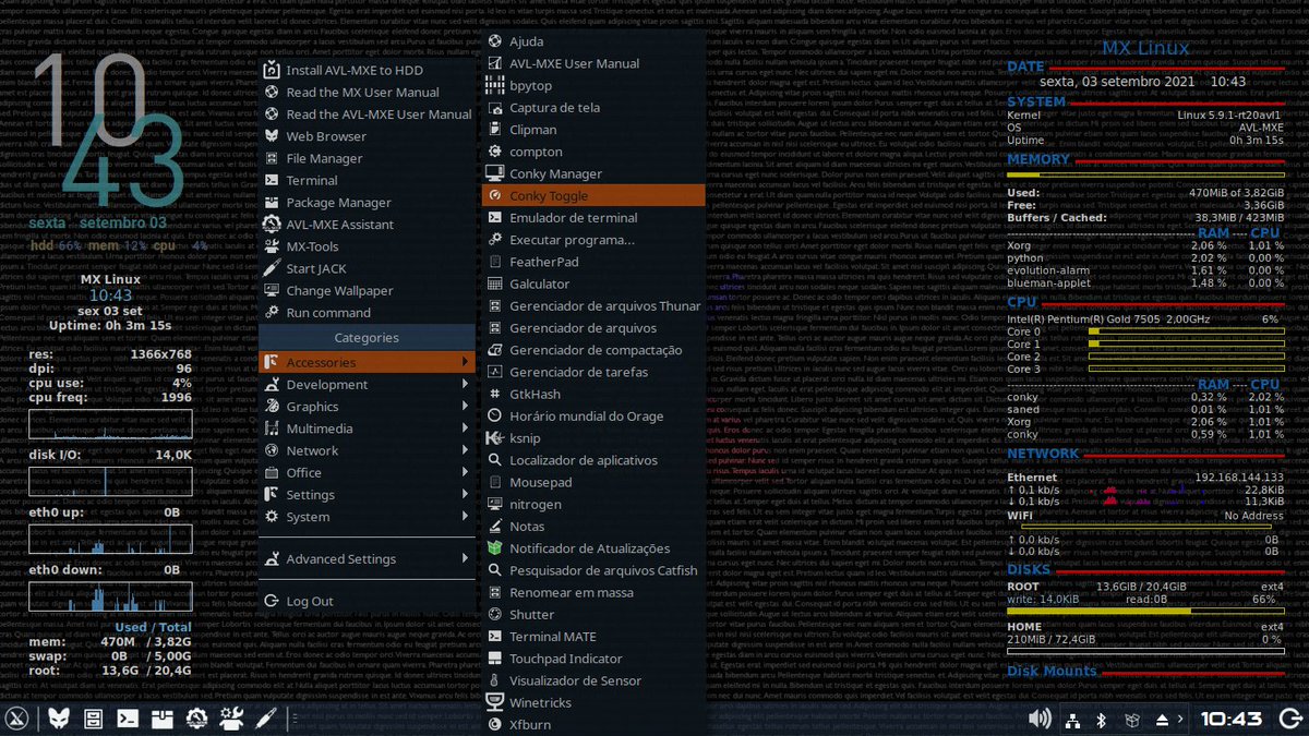 PinguimCriativo's tweet photo. AV Linux MX Edition + XFCE
By: @j3ff3rsonc3sar
Tema / Theme: Diehard-OB-Dark-Default
Ícones / Icons: Oomox-Dark
Shell: bash
Terminal: xfce4-terminal
•
Telegram: https://t.co/SyU4JRACjD
•
#Linux #FreeSoftware #OpenSource #SoftwareLivre #LinuxSetup #AVLinux #XFCE #LigaLinux https://t.co/qijwmzyjsU