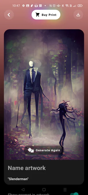 AIお絵描きにSlendermanと入れて遊んでみたんだけど、たまに恋人とか幼体っぽい誰かと遊んでて面白い。 