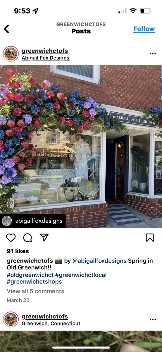 <a href="/GreenwichTime/">Greenwich Time</a> <a href="/AbigailFoxDsgns/">Abigail Fox</a> The irony? The Town of Greenwich celebrated the floral design on Instagram.
