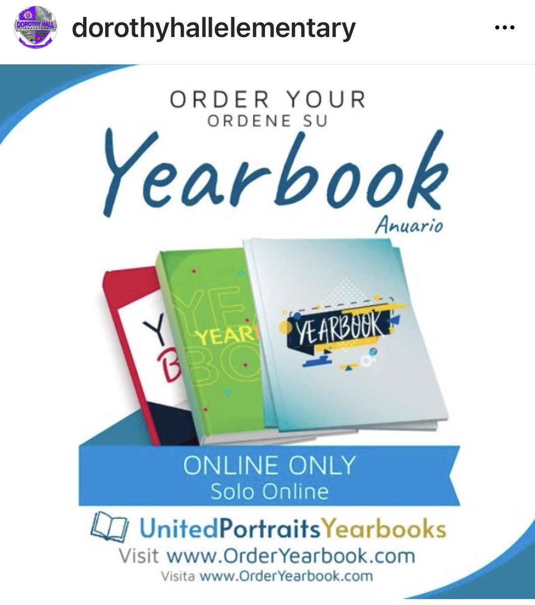 DHallElementary's tweet photo. Order your Dorothy Hall yearbook! #DorothyHall #Innovators https://t.co/ypxw7K82zc