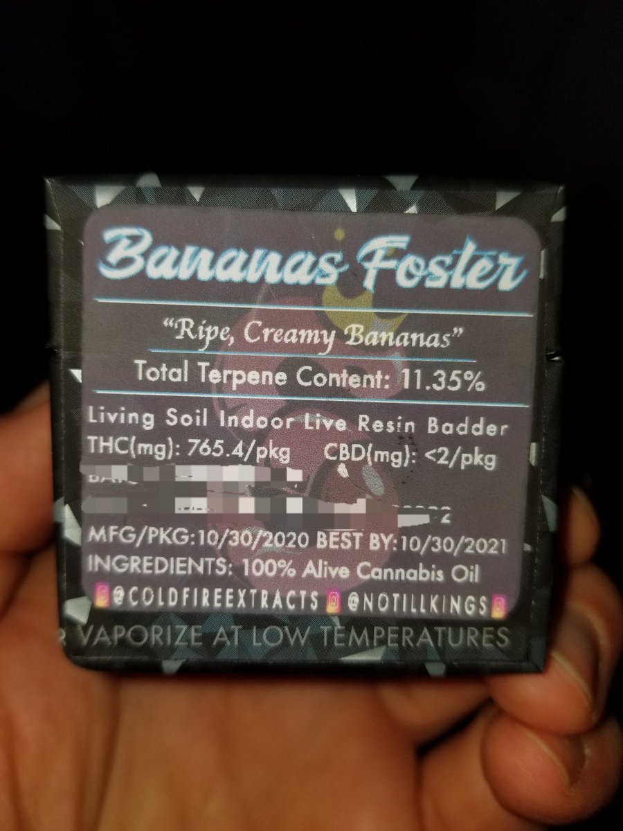 FOESAD5150's tweet image. #bananasfoster @ColdFireExtract #coldfireextracts #liveresinbadder #extract #cannabis #connoisseur #culture #topshelf #dabs #dabsallday #dablife #ganja #weedstagram #whatwesmoke 🌳🔥💨💨😎🤙💚❤💛💯🏴‍☠️