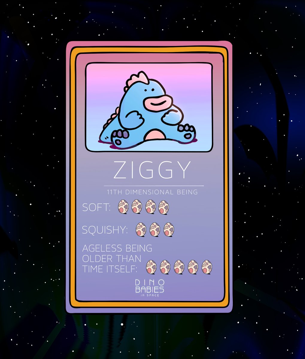 DinoBabyZiggy's tweet photo. Meet The Dinos 🦖🪐 

ZIGGY EDITION (1/5) 

An 11th Dimensional Being Older than Father Time itself! Soft, squishy, and ready for liftoff 🚀

Any idea which other Dino Babies will be joining Ziggy in space? 

Turn on 🔔 to be the first to know.... 👀

#DinoBabiesinSpace https://t.co/HzIIS8XSMh