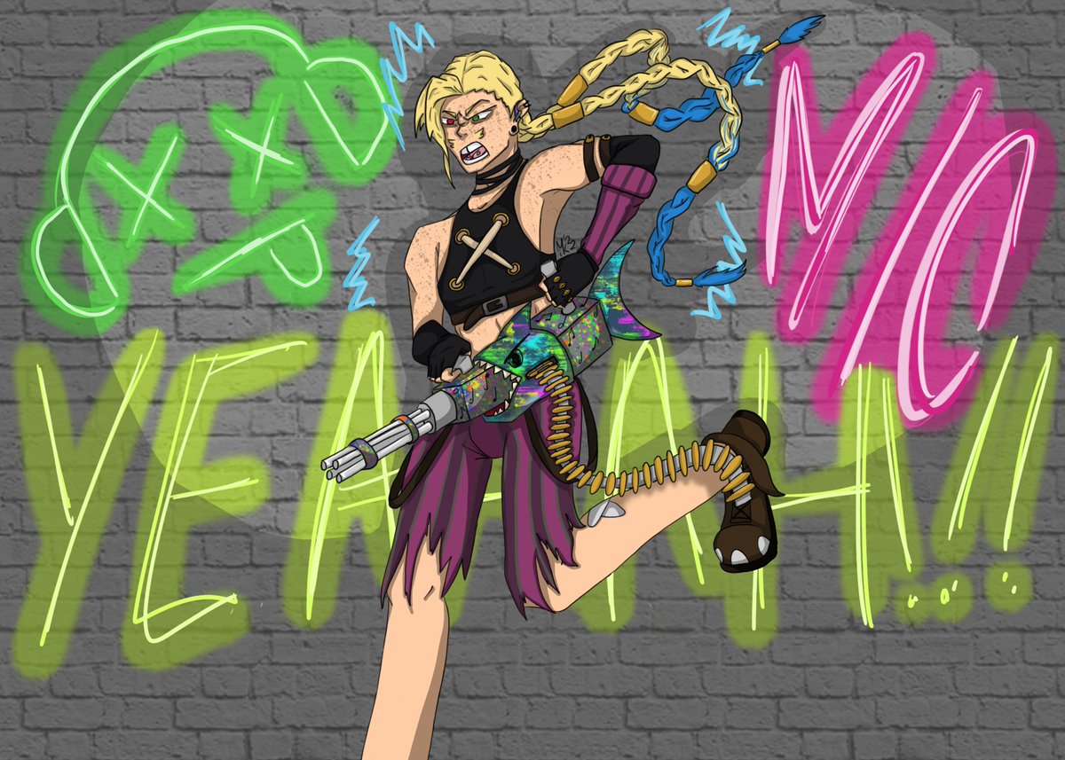 Ham_bone_08's tweet photo. Here he is! My Jinx Hizashi! I worked pretty hard on him and I hope you guys like him. 
*
*
*
#arcane #presentmic #hizashiyamada #arcanefanart https://t.co/kLz5E1KZFD