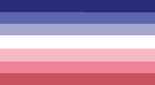 Today's pride flag colorpicked from Animal Crossing is the he/him lesbian flag colorpicked from Quinn!