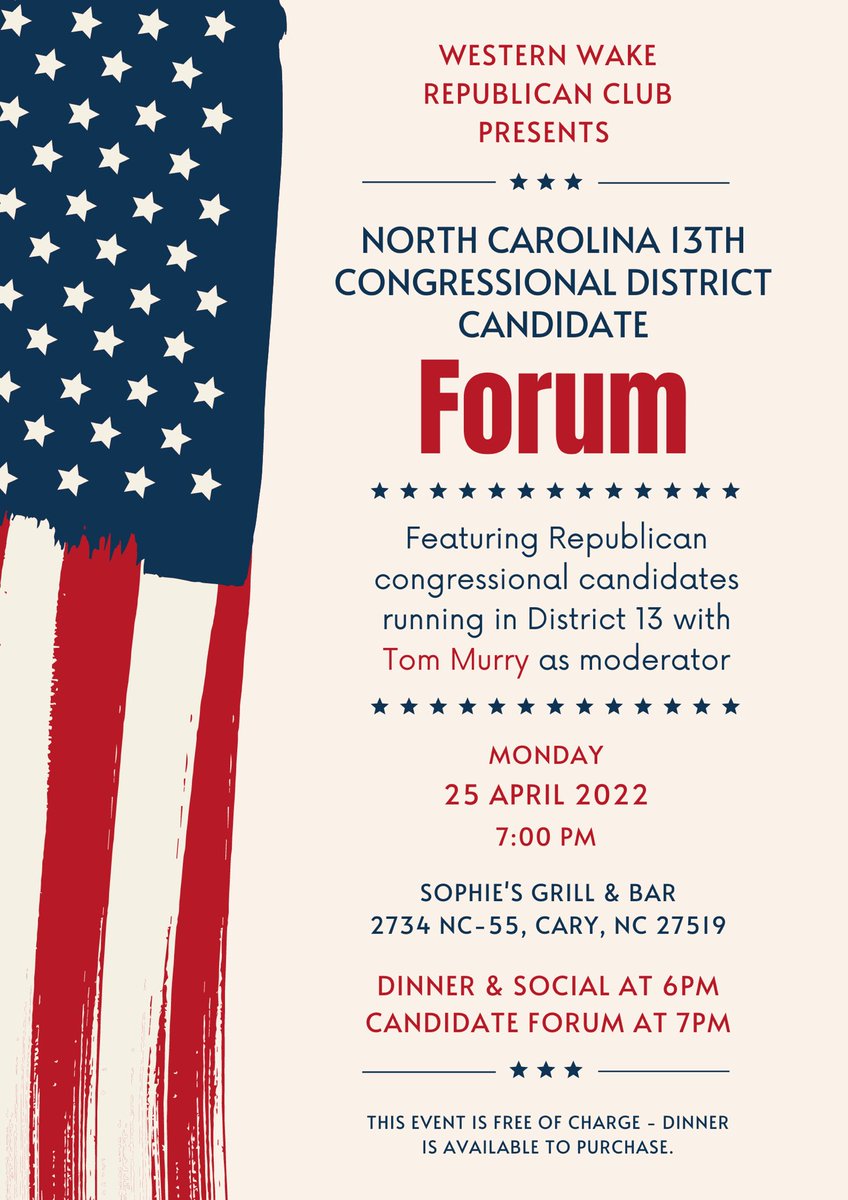 Join us for our District 13 congressional candidate forum on April 25th!