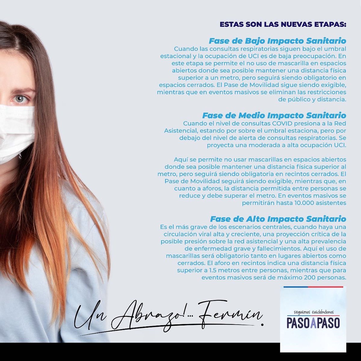NUEVOS CAMBIOS EN EL USO DE LA MASCARILLA DESDE EL 14 DE ABRIL. 
📌 El día de hoy el ministerio de salud anunció los nuevos cambios y las nuevas etapas. 
🛑 Recuerda que la mascarilla 😷 es y seguirá siendo obligatoria en el transporte público 🚍 y transporte privado remunerado