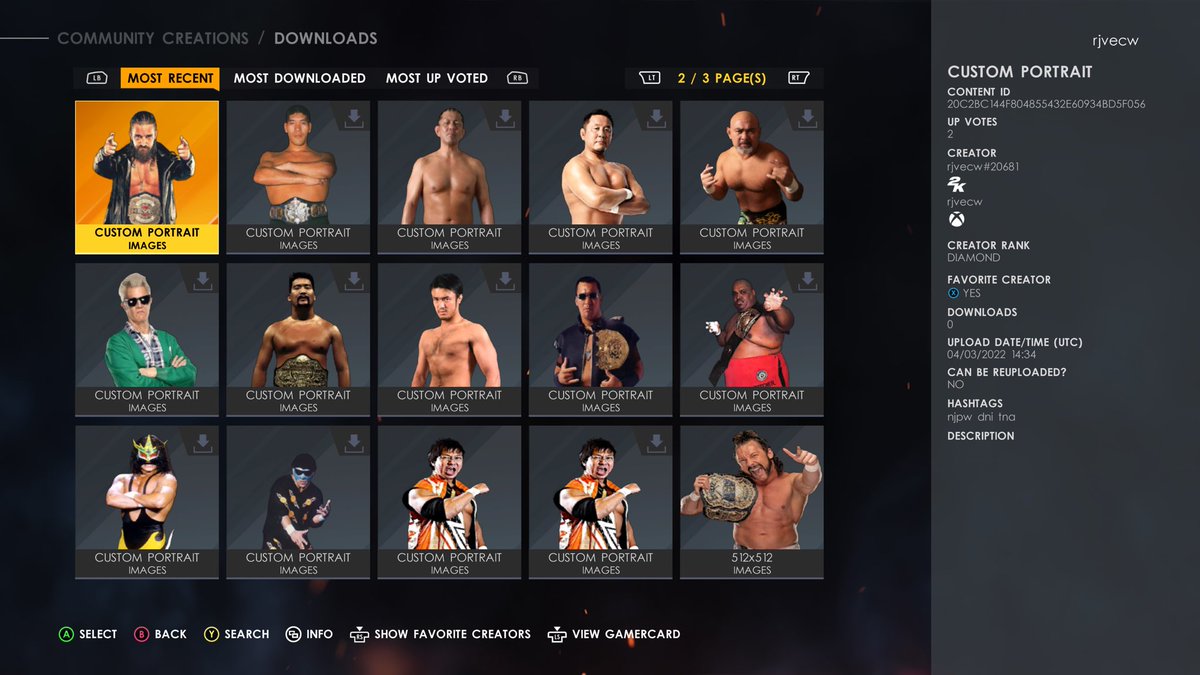 rjvicich's tweet photo. #WWE2K22  #denieroinc Renders by @rjvicich Available Now!  @bobbydeniero @theEvolutionIV @inkedcraig @MPunk79 @GazzanoMassimo @inkedcraig @ParasiteAdam666 @WWEgames @TheSDHotel @Smacktalks @OfficialCAWsWS @KingEmpire345 @tw376004 @WhatsTheStatus caws in pic @ParasiteAdam666 https://t.co/NF0xk5iboe